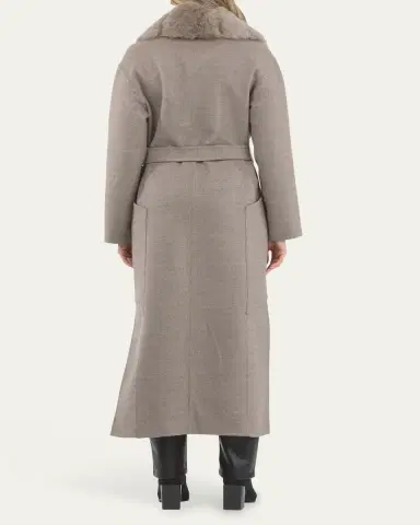 Gorski Loro Piana Double-Face Cashmere-Blend Coat with Detachable Merinillo Shearling Lamb Collar | Thumbnail 3 Gorski Loro Piana Double-Face Cashmere-Blend Coat with Detachable Merinillo Shearling Lamb Collar | Thumbnail 3