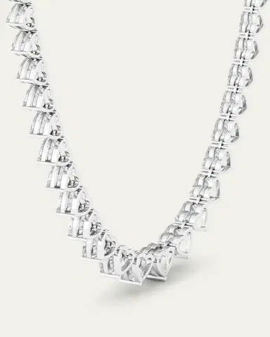 HauteCarat 18K Graduated Heart Shape Lab Grown Diamond Necklace | Thumbnail 3 HauteCarat 18K Graduated Heart Shape Lab Grown Diamond Necklace | Thumbnail 3