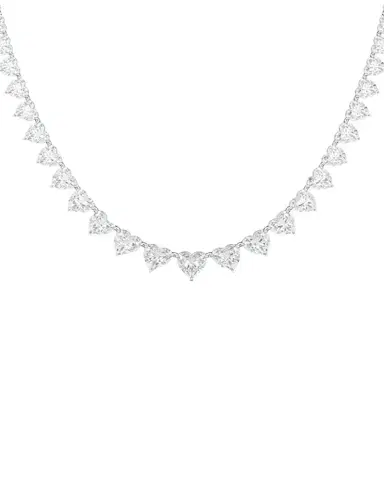 HauteCarat 18K Graduated Heart Shape Lab Grown Diamond Necklace | Thumbnail 1 HauteCarat 18K Graduated Heart Shape Lab Grown Diamond Necklace | Thumbnail 1