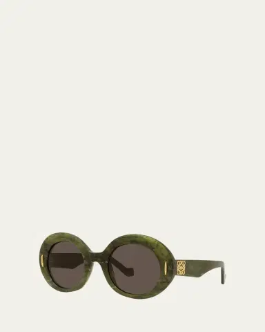 Loewe Oval Acetate Sunglasses W/ Anagram | Thumbnail 4 Loewe Oval Acetate Sunglasses W/ Anagram | Thumbnail 4