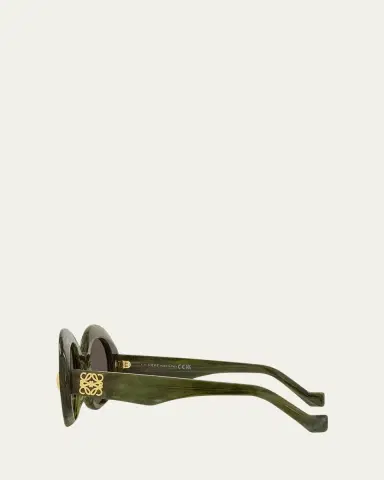 Loewe Oval Acetate Sunglasses W/ Anagram | Thumbnail 5 Loewe Oval Acetate Sunglasses W/ Anagram | Thumbnail 5