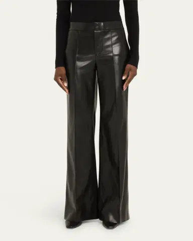 Alice + Olivia Dylan Vegan Leather Wide-Leg Pants | Thumbnail 4 Alice + Olivia Dylan Vegan Leather Wide-Leg Pants | Thumbnail 4