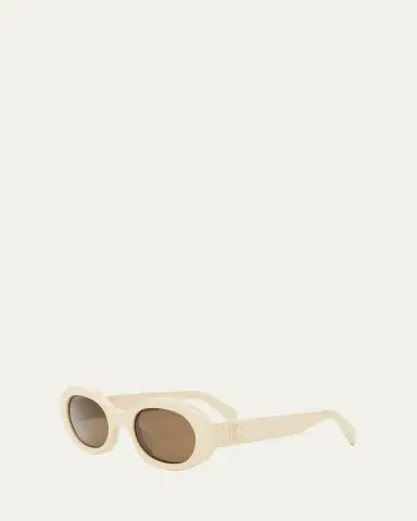 CELINE Triomphe Acetate Oval Sunglasses | Thumbnail 2 CELINE Triomphe Acetate Oval Sunglasses | Thumbnail 2