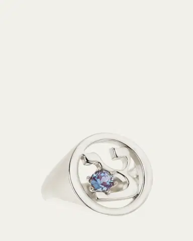Procaccia Jewelry 18K Gold Hebrew ZADI Initial Signet Ring | Thumbnail 4 Procaccia Jewelry 18K Gold Hebrew ZADI Initial Signet Ring | Thumbnail 4