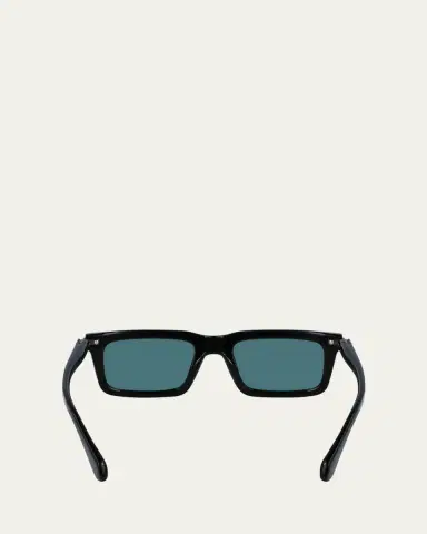 Ferragamo Men's Prisma Modified Acetate Rectangle Sunglasses, 53mm | Thumbnail 5 Ferragamo Men's Prisma Modified Acetate Rectangle Sunglasses, 53mm | Thumbnail 5
