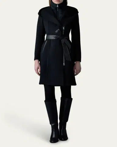 Mackage Shia 2-in-1 Double-Face Wool Coat with Removable Bib | Thumbnail 2 Mackage Shia 2-in-1 Double-Face Wool Coat with Removable Bib | Thumbnail 2