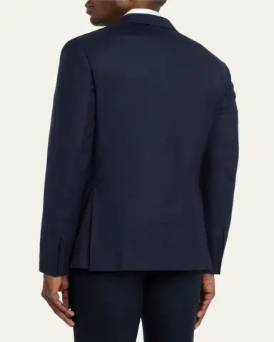 Brioni Men's Solid Wool-Silk Blazer | Thumbnail 3 Brioni Men's Solid Wool-Silk Blazer | Thumbnail 3