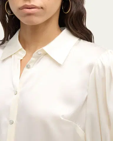 Cinq à Sept Fiona Silk Satin Short-Sleeve Top | Thumbnail 9 Cinq à Sept Fiona Silk Satin Short-Sleeve Top | Thumbnail 9