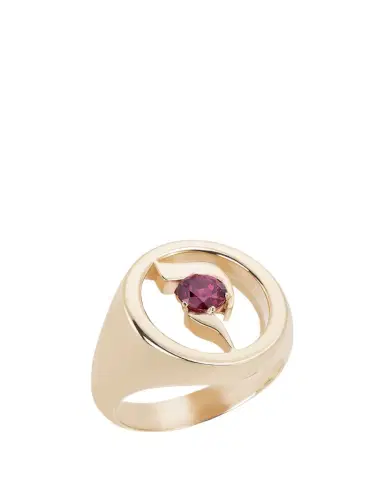 Procaccia Jewelry 18K Gold Hebrew QUF Initial Signet Ring | Thumbnail 1 Procaccia Jewelry 18K Gold Hebrew QUF Initial Signet Ring | Thumbnail 1