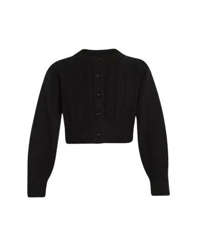 Toccin Rita Cropped Wool and Cashmere Cable-Knit Cardigan | Thumbnail 1 Toccin Rita Cropped Wool and Cashmere Cable-Knit Cardigan | Thumbnail 1