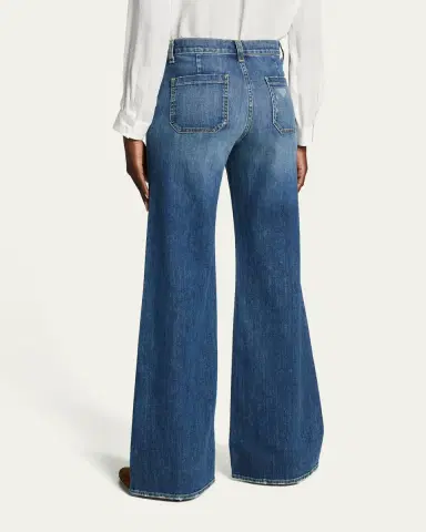 Nili Lotan Florence Denim Flare Jeans | Thumbnail 3 Nili Lotan Florence Denim Flare Jeans | Thumbnail 3