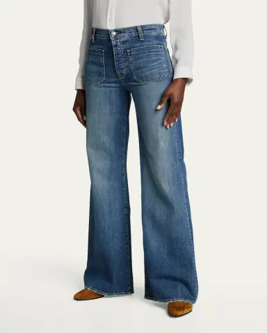 Nili Lotan Florence Denim Flare Jeans | Thumbnail 4 Nili Lotan Florence Denim Flare Jeans | Thumbnail 4