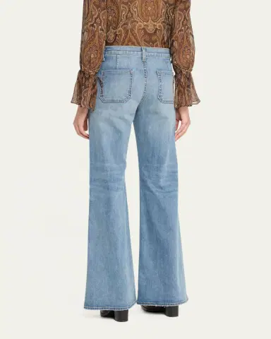 Nili Lotan Florence Denim Flare Jeans | Thumbnail 7 Nili Lotan Florence Denim Flare Jeans | Thumbnail 7