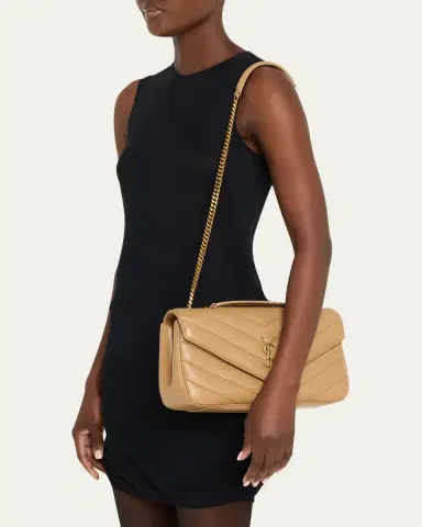 Saint Laurent Loulou Medium YSL Chain Shoulder Bag in Quilted Leather | Thumbnail 2 Saint Laurent Loulou Medium YSL Chain Shoulder Bag in Quilted Leather | Thumbnail 2