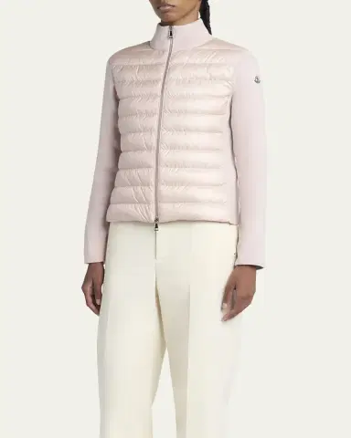 Moncler Padded Wool Cardigan | Thumbnail 4 Moncler Padded Wool Cardigan | Thumbnail 4