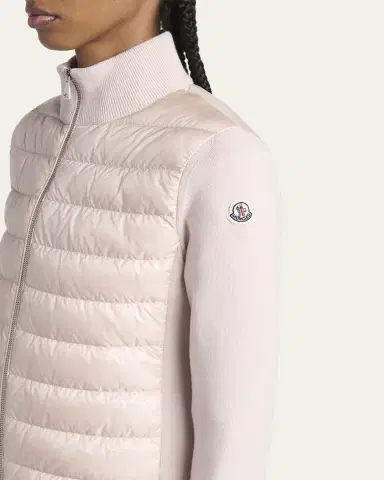 Moncler Padded Wool Cardigan | Thumbnail 5 Moncler Padded Wool Cardigan | Thumbnail 5