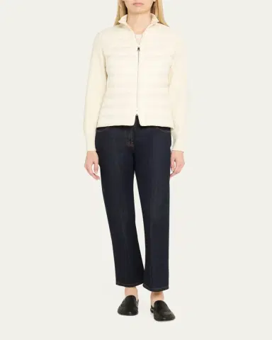 Moncler Padded Wool Cardigan | Thumbnail 6 Moncler Padded Wool Cardigan | Thumbnail 6