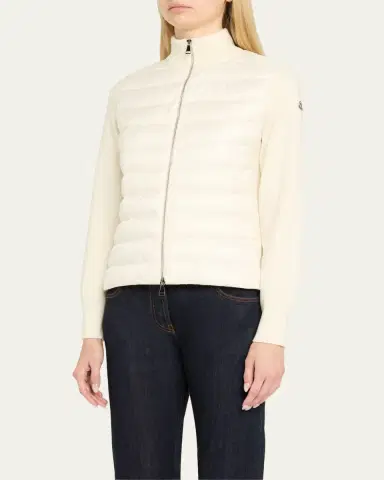 Moncler Padded Wool Cardigan | Thumbnail 8 Moncler Padded Wool Cardigan | Thumbnail 8