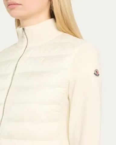 Moncler Padded Wool Cardigan | Thumbnail 9 Moncler Padded Wool Cardigan | Thumbnail 9