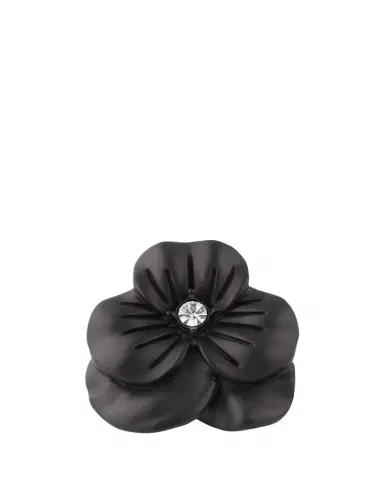 Jan Leslie Men's Matte Black Flower Lapel Pin | Thumbnail 1 Jan Leslie Men's Matte Black Flower Lapel Pin | Thumbnail 1