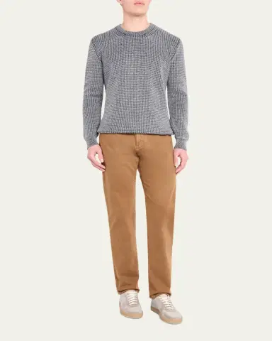 Bergdorf Goodman Men's Cashmere Novelty Knit Crewneck Sweater | Thumbnail 2 Bergdorf Goodman Men's Cashmere Novelty Knit Crewneck Sweater | Thumbnail 2