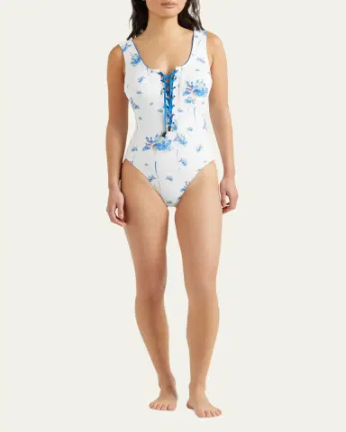 Vilebrequin Herbier Shiny Jersey One-Piece Swimsuit | Thumbnail 2 Vilebrequin Herbier Shiny Jersey One-Piece Swimsuit | Thumbnail 2