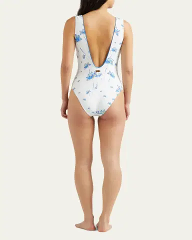 Vilebrequin Herbier Shiny Jersey One-Piece Swimsuit | Thumbnail 3 Vilebrequin Herbier Shiny Jersey One-Piece Swimsuit | Thumbnail 3
