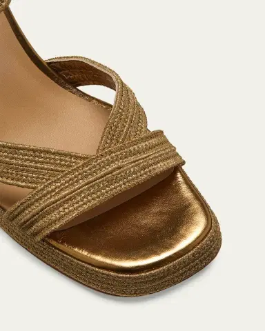 Castañer Valle Metallic Raffia Platform Sandals | Thumbnail 5 Castañer Valle Metallic Raffia Platform Sandals | Thumbnail 5