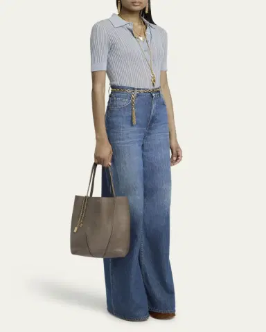 Chloé Spin Medium Tote Bag in Leather | Thumbnail 5 Chloé Spin Medium Tote Bag in Leather | Thumbnail 5