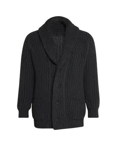 Anderson & Sheppard Men's Rib-Knit Cashmere Cardigan | Thumbnail 1 Anderson & Sheppard Men's Rib-Knit Cashmere Cardigan | Thumbnail 1