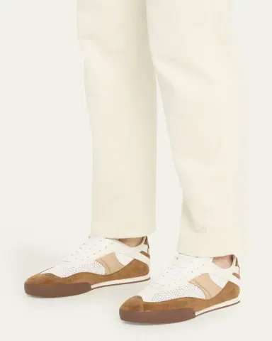 Chloé Kick Mesh and Leather Low-Top Sneakers | Thumbnail 2 Chloé Kick Mesh and Leather Low-Top Sneakers | Thumbnail 2
