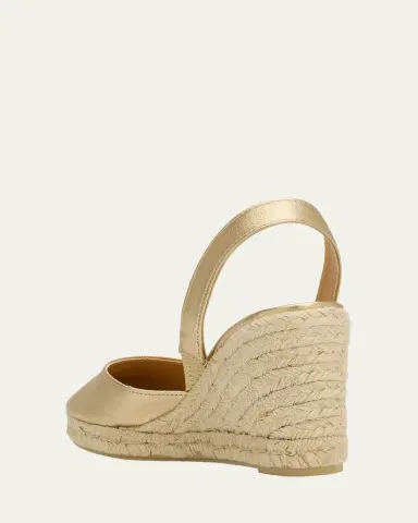 Castañer Carissa Metallic Leather Wedge Espadrilles | Thumbnail 9 Castañer Carissa Metallic Leather Wedge Espadrilles | Thumbnail 9