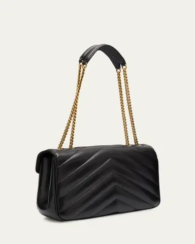 Saint Laurent Loulou Medium YSL Chain Shoulder Bag in Quilted Leather | Thumbnail 3 Saint Laurent Loulou Medium YSL Chain Shoulder Bag in Quilted Leather | Thumbnail 3