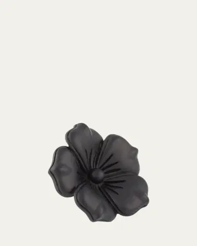 Jan Leslie Men's Matte Black Flower Lapel Pin | Thumbnail 3 Jan Leslie Men's Matte Black Flower Lapel Pin | Thumbnail 3