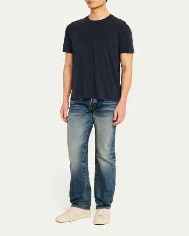 Tom Ford Men's Lyocell-Cotton Crewneck T-Shirt | Thumbnail 14 Tom Ford Men's Lyocell-Cotton Crewneck T-Shirt | Thumbnail 14