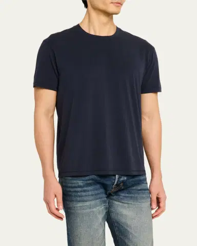 Tom Ford Men's Lyocell-Cotton Crewneck T-Shirt | Thumbnail 16 Tom Ford Men's Lyocell-Cotton Crewneck T-Shirt | Thumbnail 16