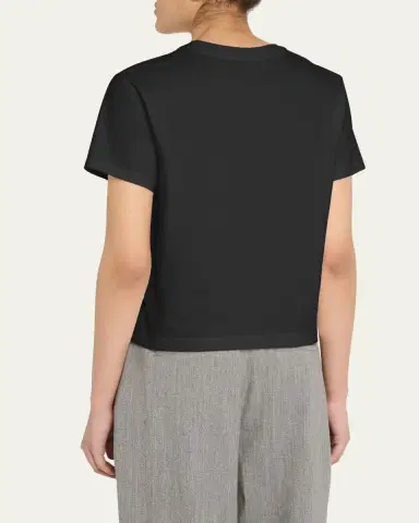 Vince Short-Sleeve Pima Cotton Crewneck T-Shirt | Thumbnail 3 Vince Short-Sleeve Pima Cotton Crewneck T-Shirt | Thumbnail 3
