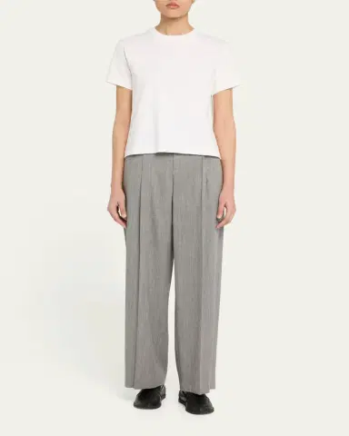 Vince Short-Sleeve Pima Cotton Crewneck T-Shirt | Thumbnail 6 Vince Short-Sleeve Pima Cotton Crewneck T-Shirt | Thumbnail 6