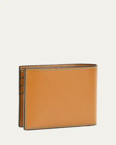 Valextra Men's Leather V-Cut Bifold Wallet | Thumbnail 3 Valextra Men's Leather V-Cut Bifold Wallet | Thumbnail 3