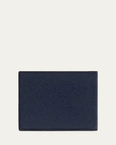 Valextra Men's Leather V-Cut Bifold Wallet | Thumbnail 8 Valextra Men's Leather V-Cut Bifold Wallet | Thumbnail 8