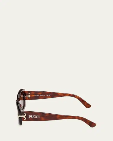 PUCCI Filigree Acetate Oval Sunglasses | Thumbnail 3 PUCCI Filigree Acetate Oval Sunglasses | Thumbnail 3