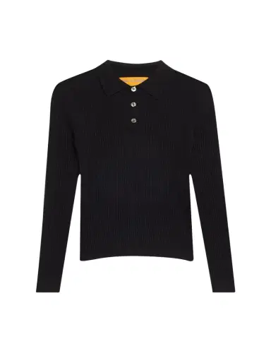 Guest in Residence Shrunken Long-Sleeve Cashmere Polo | Thumbnail 1 Guest in Residence Shrunken Long-Sleeve Cashmere Polo | Thumbnail 1