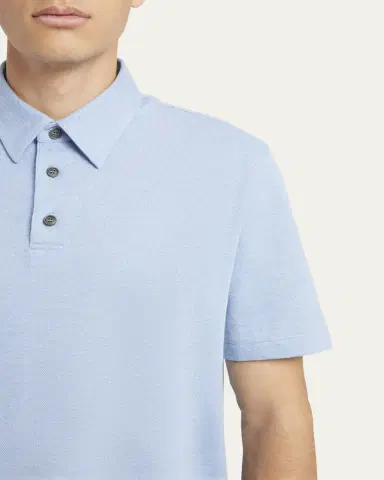 Brioni Men's Jersey Pique Polo Shirt | Thumbnail 9 Brioni Men's Jersey Pique Polo Shirt | Thumbnail 9