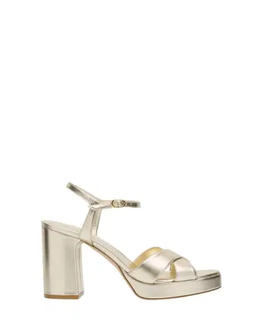 Stuart Weitzman Dayna Metallic Crisscross Platform Sandals | Thumbnail 1 Stuart Weitzman Dayna Metallic Crisscross Platform Sandals | Thumbnail 1