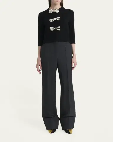 Valentino Garavani Cuffed Wool Trousers | Thumbnail 6 Valentino Garavani Cuffed Wool Trousers | Thumbnail 6