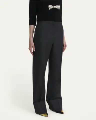 Valentino Garavani Cuffed Wool Trousers | Thumbnail 8 Valentino Garavani Cuffed Wool Trousers | Thumbnail 8
