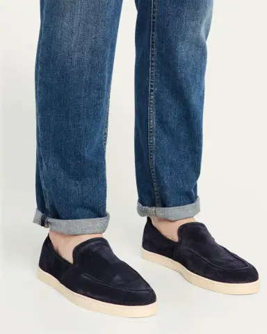 Bergdorf Goodman Men's Suede Hybrid Sneaker Loafers | Thumbnail 2 Bergdorf Goodman Men's Suede Hybrid Sneaker Loafers | Thumbnail 2