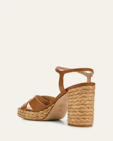 Stuart Weitzman Dayna Leather Crisscross Platform Sandals | Thumbnail 4 Stuart Weitzman Dayna Leather Crisscross Platform Sandals | Thumbnail 4