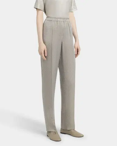 Giorgio Armani Micro Jacquard Straight-Leg Pull-On Trousers | Thumbnail 3 Giorgio Armani Micro Jacquard Straight-Leg Pull-On Trousers | Thumbnail 3