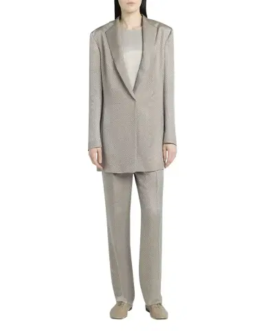 Giorgio Armani Micro Jacquard Straight-Leg Pull-On Trousers | Thumbnail 1 Giorgio Armani Micro Jacquard Straight-Leg Pull-On Trousers | Thumbnail 1
